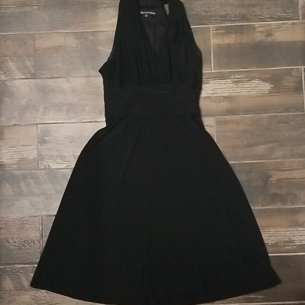 Black A line halter dress
